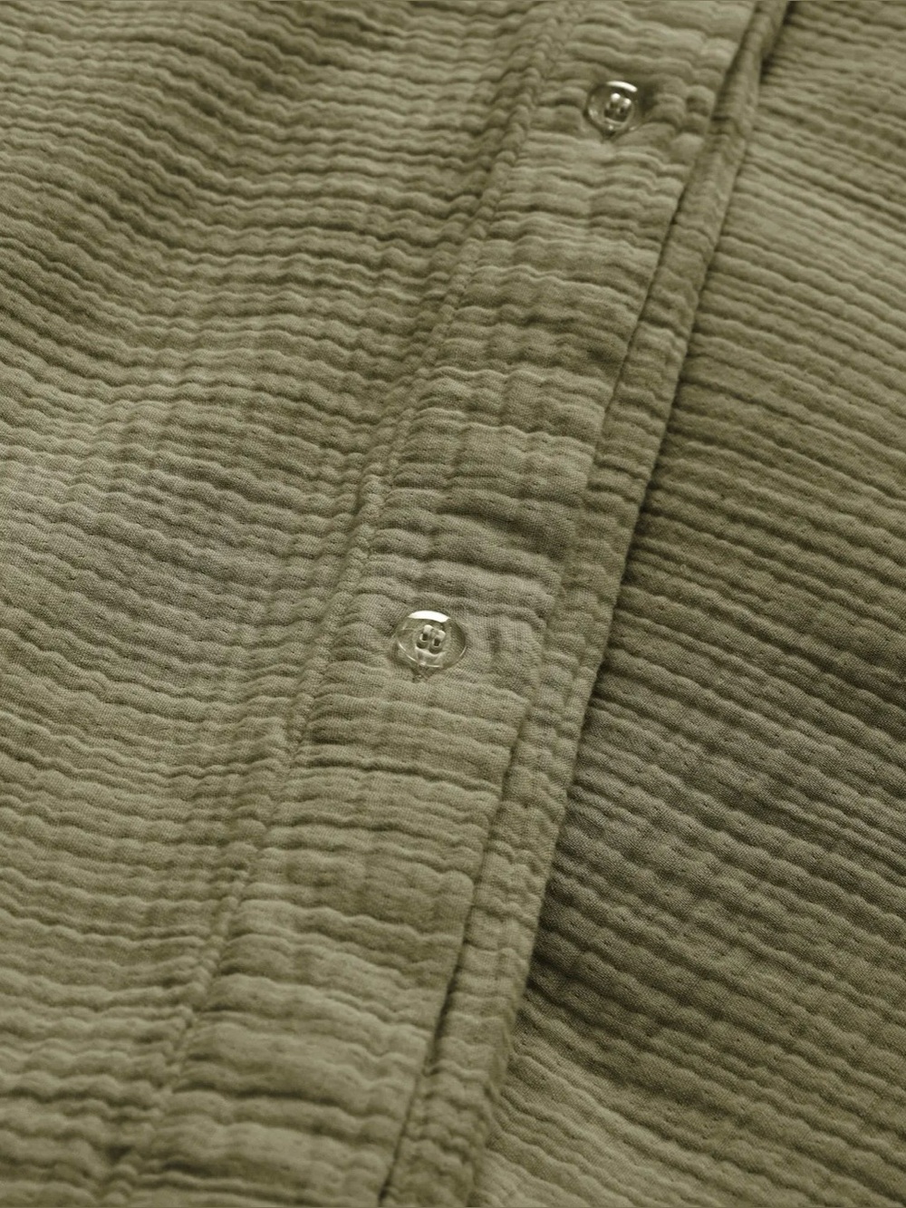 Quince Organic Cotton Gauze Duvet Cover Set King/Cali King Color: Olive - Picture 6 of 7